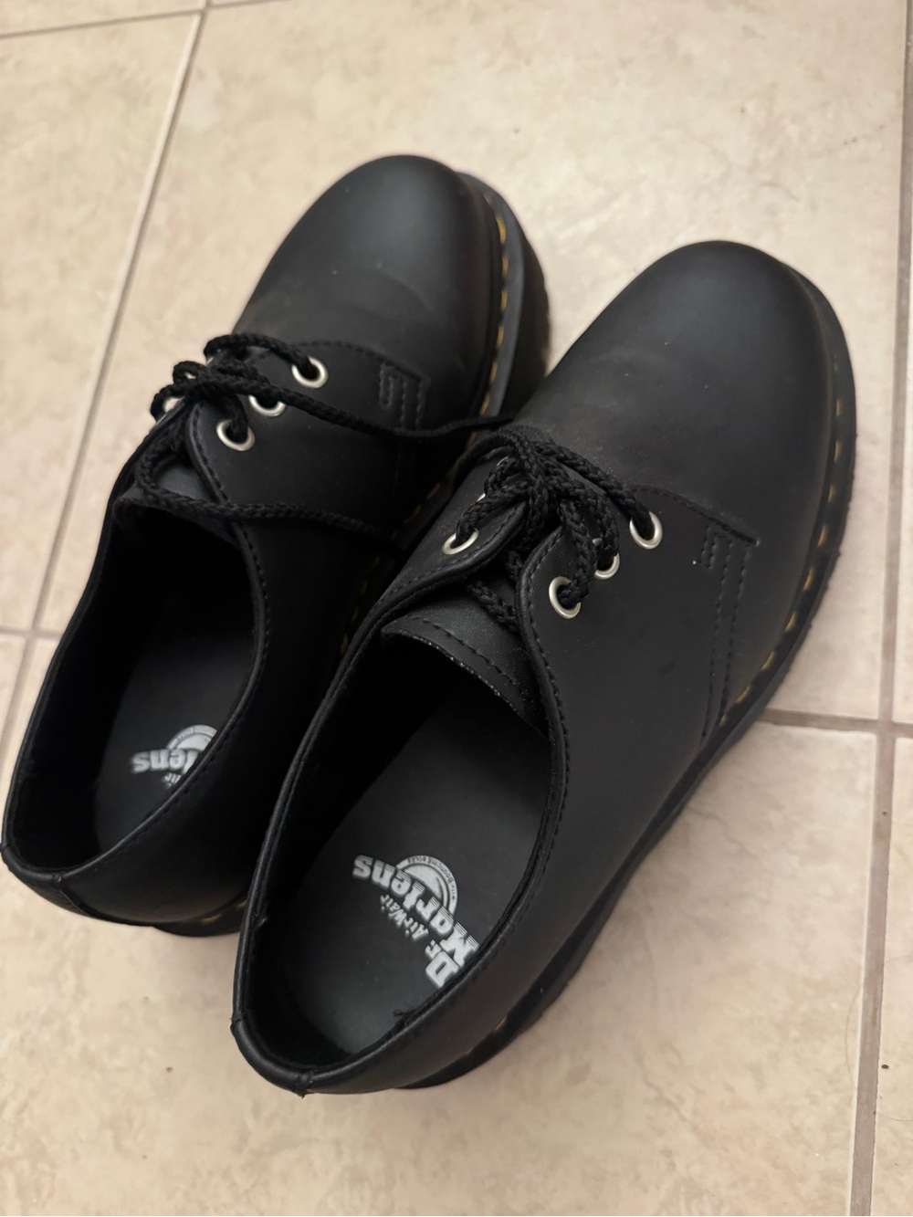 Dr. Martens Black 3-Eye Derby Lace-Up Shoe
